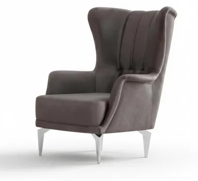 Zdjęcie produktu dla Fotel nowoczesny, szary, elegancki, fotel z podłokietnikami, fotel klubowy, fotel tapicerowany, designerski