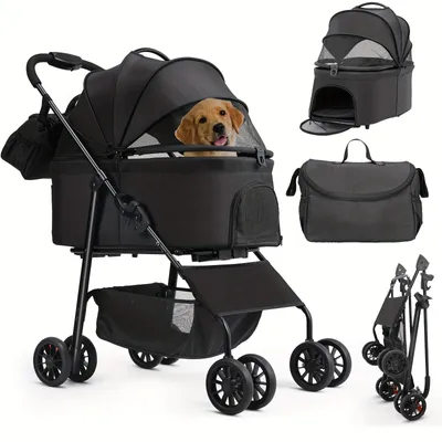 Produktbild von Hundebuggy - Hundeanhänger - Tierwagen - Haustierwagen - Für Tiere bis zu 30 kg Tragfähigkeit