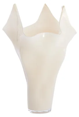 Productafbeelding van Light&living Vaas, diameter 22 cm, hoogte 40 cm, AIORA glas, kleur: melkcreme