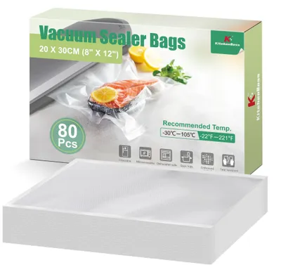 Produktbild von KitchenBoss Vakuumierbeutel 20x30 cm 80 Beutel：Profi- Folienbeutel für alle Vaku