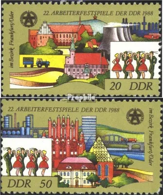 Produktbild von Briefmarken DDR 1988 Mi 3168-3169 (kompl.Ausgabe) gestempelt Arbeiterfestspiele der DDR