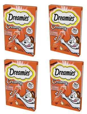 Produktbild von Dreamies Cremige Katzenleckerlis 16x10g mit köstlichem Hühnchen