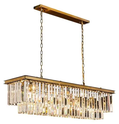 Imagen del producto de Lámpara colgante Hilton, 125 cm - Color dorado - Vidrio