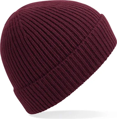 Immagine prodotto di Beechfield B380 | Engineered Knit Ribbed Beanie - Farbe: Burgundy - Größe: Taglia unica