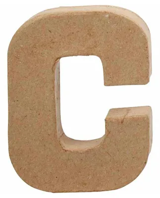Immagine prodotto di Lettera C creativa in cartapesta 10 cm
