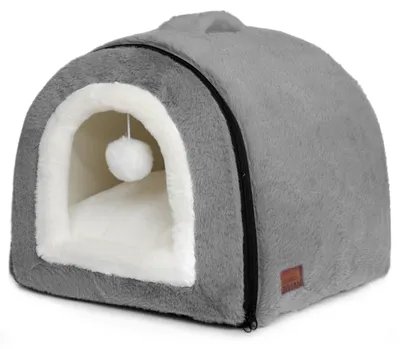 Immagine prodotto di Letto per gatti OMIVIER, ideale per gatti domestici, rifugio pieghevole, con base antiscivolo e lavabile