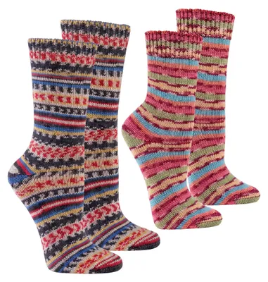 Produktbild von Black Snake 2 Paar Wollsocken wie von Oma gestrickt, Damen Herren - 35/38 - Bunt, KI-generiertes Bild