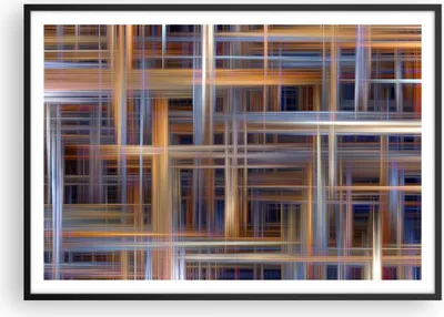 Produktbild von Gerahmtes Poster - Schwarzer Rahmen - Abstraktion modern - 100x70 cm - Wand Bild - Wanddeko - Wandbilder - Kunstposter - Wandposter - Bilderrahmen - Bilder - Kunstdruck - Wandbild - P2BAA100x70-3430