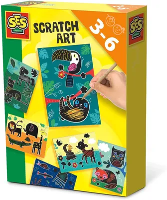Produktbild von Iden System SES Scratch Art Tiere 0 0 STK