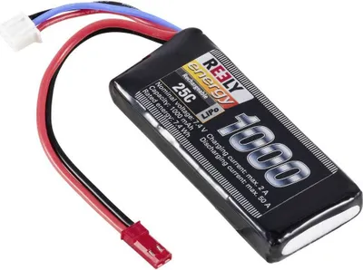 Productafbeelding van Reely modelbouw-accupack (LiPo), 7.4 V, 1000 mAh, aantal cellen: 2, 25 C, softcase, BEC
