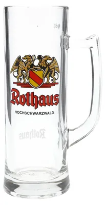 Produktbild von Rothaus Bierkrug Glas 0,4l Humpen Seidel Tannenzäpfle Pils Gläser Set Brauerei