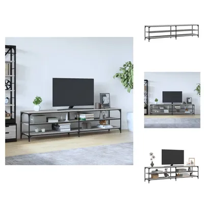 Obrázok produktu pre vidaXL TV skrinka šedá Sonoma 200x30x50 cm materiál na báze dreva a kovu - TV nábytok
