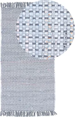 Zdjęcie produktu dla BELIANI Dywan szary 80 x 150 cm bawełniany ręcznie tkany