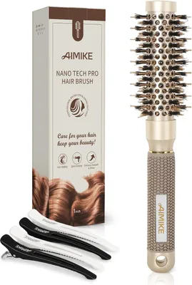 Image de Grande brosse ronde en poils de sanglier pour la coiffure - 25mm Barrel