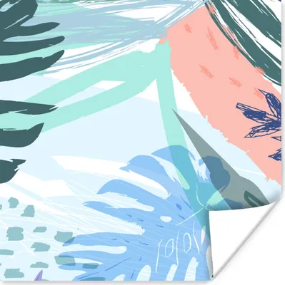 Produktbild von MuchoWow® Poster Sommer - Blau - Grün 30x30 cm - Wandposter - Printing
