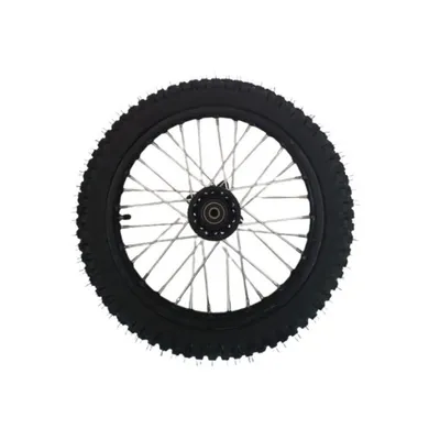 Produktbild von Dirtbike Komplettrad Pitbike Stahlfelge Ersatzreifen vorne 60/100-14 12mm Achse