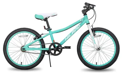 Zdjęcie produktu dla Rower górski dla dzieci – koła o średnicy 50 cm – jednobiegowy – dwa hamulce ręczne – z podpórką – dla młodzieży od 14 lat – zielony