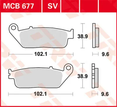Immagine prodotto di Set di pastiglie freno, freno a disco TRW MCB677
