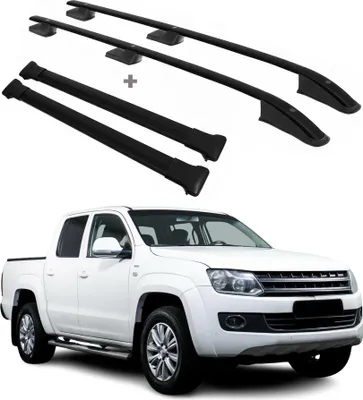 Image de Kit Barres de toit pour VW Amarok 2010-2020 Alu Noir 4x