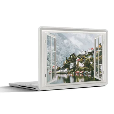 Produktbild von MuchoWow® Laptop Aufkleber Sticker Cover Aussicht - Wasser - Winter 32.5x23.5 cm - Sticker für Laptop - Selbstklebend