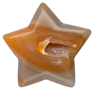 Produktbild von Polierte Sternfigur aus Achat Naturstein Dekofigur Geschenkidee