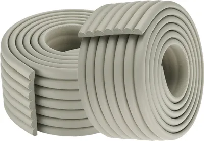 Image de (pack de 2) 2 mètres de W-forme multifonctionnelle ultra-large protection de bord élargi épaississement Crash Bar bandes de pare-chocs enfants, gris