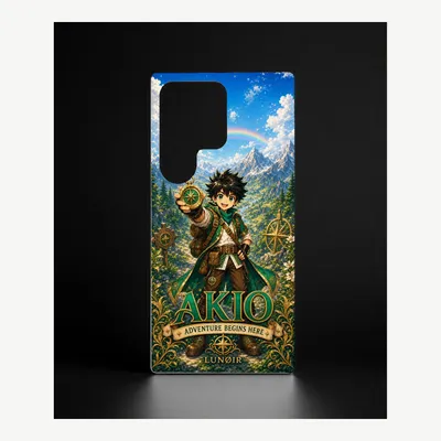 Productafbeelding van Samsung S23 Ultra hoesje, telefoonhoesje, beschermhoesje, case met Akio design – LUNØIR ©