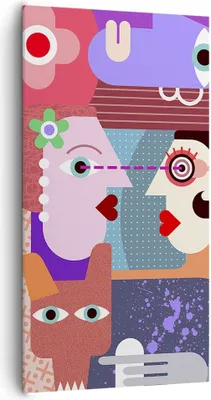 Produktbild von Bild auf Leinwand - Leinwandbild - Abstraktion modern - 65x120cm - Wand Bild - Wanddeko - Leinwanddruck - Bilder - Kunstdruck - Wanddekoration - Leinwand bilder - Wandkunst - PA65x120-3984