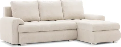 Produktbild von Ecksofa TOKIO VI PRO mit Schlaffunktion! Eckcouch mit Bettkasten! Stoff: POSO 100 Beige (muster 1) Rechts