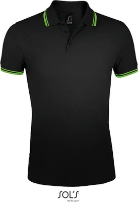 Immagine prodotto di SOLs 00577 | Polo da uomo Pasadena - Colore: Nero/Lime - Taglia: L