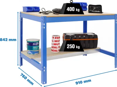 Obrázek produktu pro Pracovní stůl Simonrack SIMONWORK BT0 blau 91,0 x 76,0 x 84,2 cm