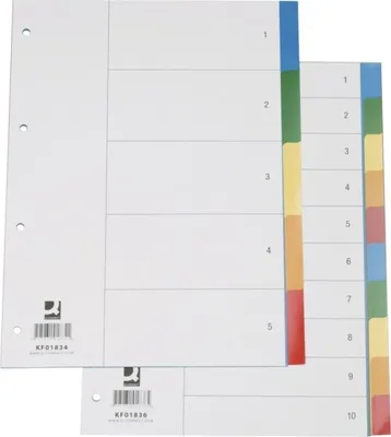 Produktbild von Q-CONNECT Farbregister Q-Connect 10tlg weiß weiß 0