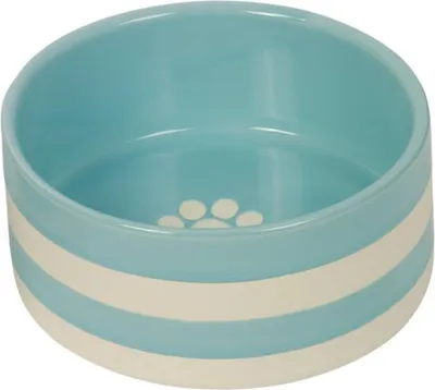 Produktbild von Nobby Keramik Napf "Strio" mint/creme; Ø 15,0 x 6,0 cm, 0,60 l