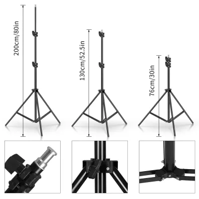 Produktbild von Fotostudio-Beleuchtungsset mit Softbox, LED-Lampen, Schirmen, Hintergr��nden und Zubeh?r f��r Videoaufnahmen