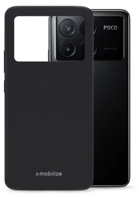 Produktbild von Mobilize Rubber Gelly Handyhülle für POCO X6 Pro Hülle Flexibles TPU Backcover - Matt Black