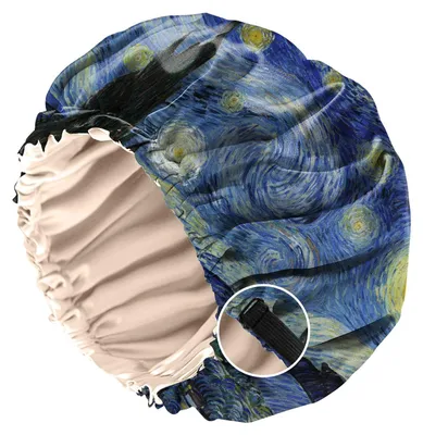 Imagen del producto de Corte de pelo de satén, de doble capa, con ajuste elástico, para mujeres y niñas