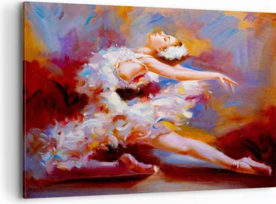 Produktbild von Bild auf Leinwand - Leinwandbild - Balletttänzer tanzen - 120x80cm - Wand Bild - Wanddeko - Leinwanddruck - Bilder - Kunstdruck - Wanddekoration - Leinwand bilder - Wandkunst - AA120x80-3463