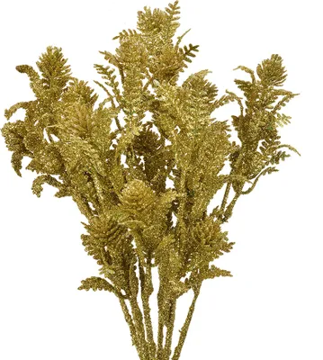 Image de Clayre & Eef Fleur artificielle 35 cm Plastique doré