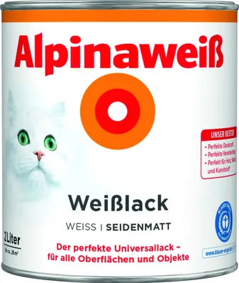 Produktbild von Alpina Weißlack 2 Liter seidenmatt