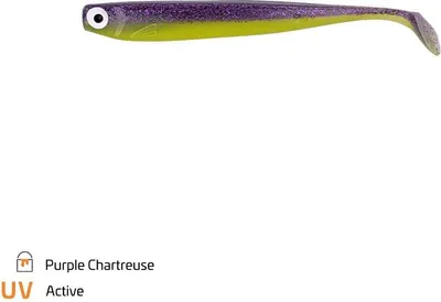 Produktbild von Zeck Hänels Zandergummi 12cm - 3 Gummifische, Zeck Farbe:Purple Chartreuse