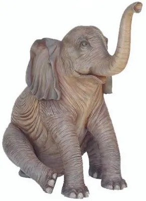 Produktbild von Casa Padrino XXL Garten Deko Skulptur Elefant Grau H. 150 cm - XXL Garten Figuren