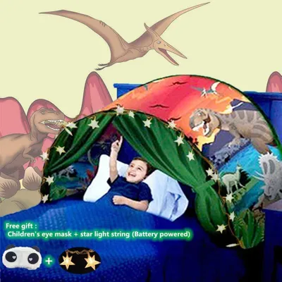 Produktbild von Bettzelt,Bettzelt Jungen,Bed Tents,Traumzelt,Dream Tent,Children's Tents,Kid's Fantasy,Drinnen Kinder,Dinosaurier Tents,Jungen und Mädchen Weihnachten Geburtstagsgeschenk (Dinosaurier)