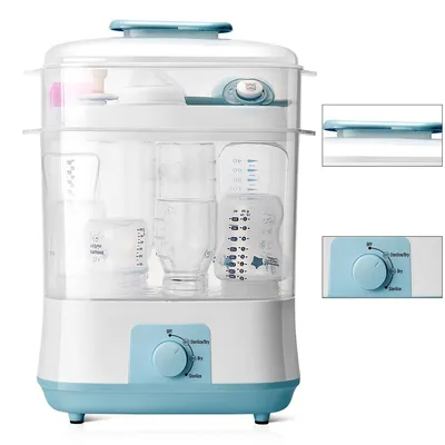 Produktbild von Babyflaschen-Sterilisator,Flaschentrockner,72h-Sterilisation, BPA-frei, Hochtemperatur+Heißlufttrocknung, Platz für 8 Flaschen+Zubehör