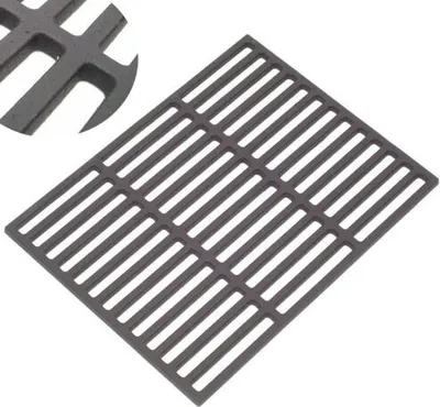 Image de Grille de cuisson en fonte émaillée 38x29 carrée Grille de cuisson en fonte 56516 Fonte de fer