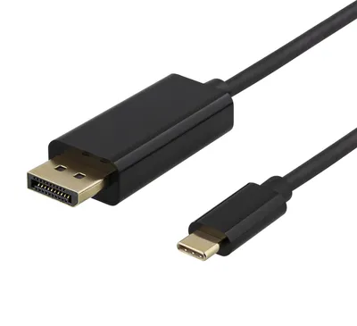 Obrázek produktu pro Deltaco USBC-DP200, 2 m, USB typu C, DisplayPort, Samec, Samec, Přímý
