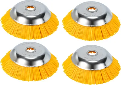 Produktbild von Yakimz Unkrautbürste 4er Nylon 25,4x200mm Freischneideraufsatz Nylonbürste Für Stihl Motorsense Freischneider 8 Zoll