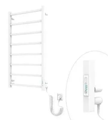 Zdjęcie produktu dla Grzejnik łazienkowy elektryczny Atria 8 106 W 87x43 cm energooszczędny biały RAL 9003 ukryty montaż / SUSZARKA NA RĘCZNIK DO ŁAZIENKI