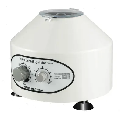 Obrázek produktu pro Laboratorní odstředivka – stolní odstředivka 4000 ot./min – rotor 6×20 ml – časovač 0–60 min – 23×21 cm – bílá