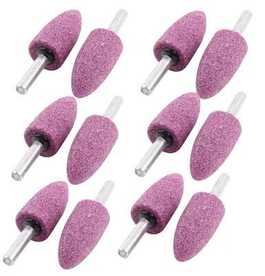 Montierte Spitze, Keramik, Kegel, 20x40 mm, 6 mm Schaft, 12 Stück