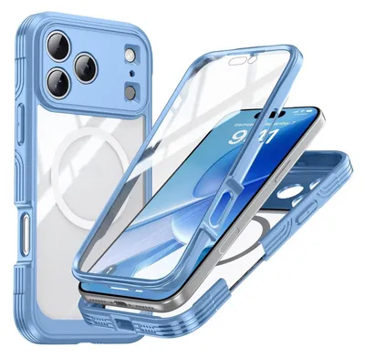 Immagine prodotto di Per Apple iPhone 17 Pro MagSafe Magnetic 360 Full Body Hybrid Case Paraurti blu